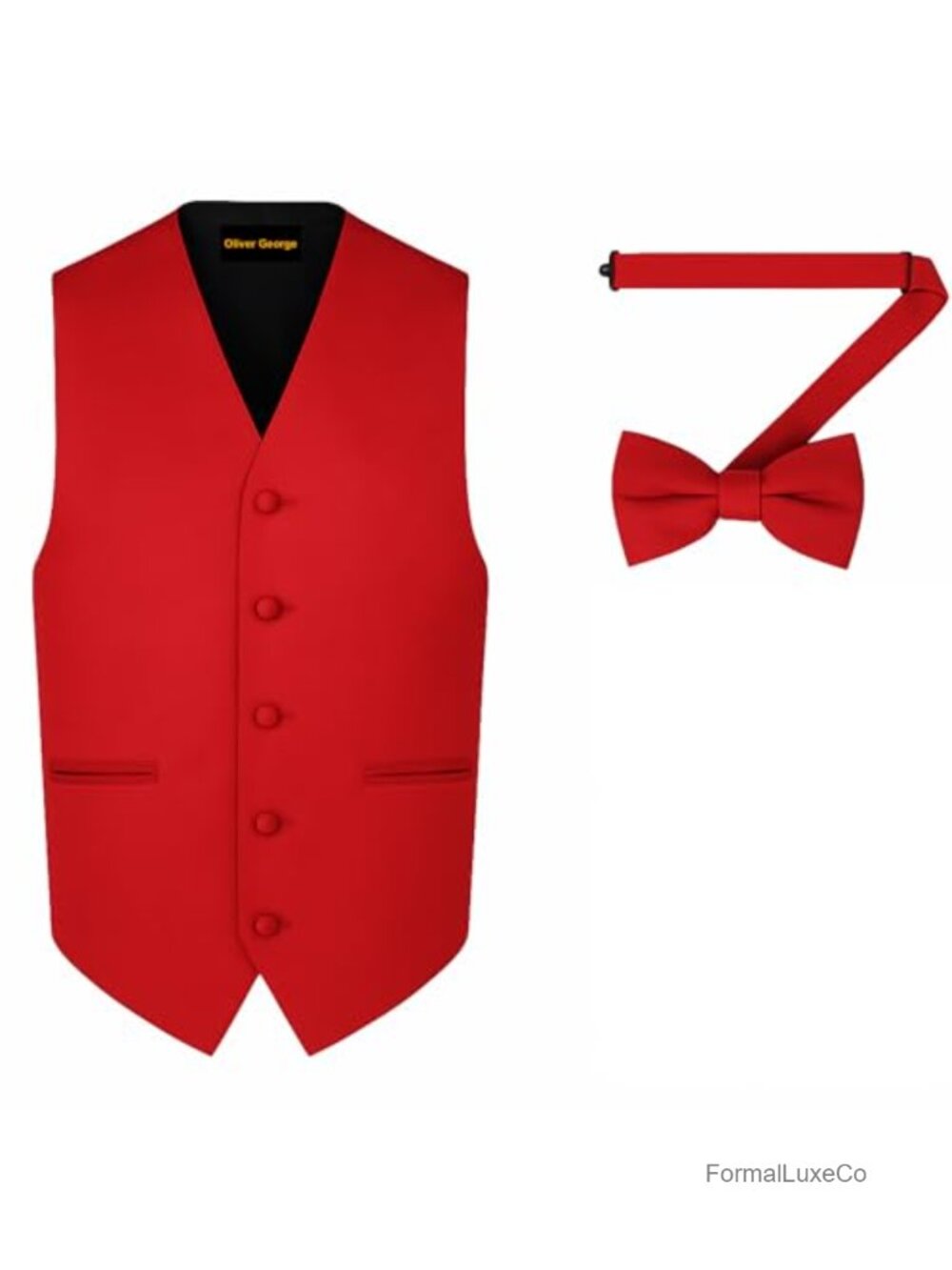 Men's Formal Waistcoat Tuxedo Dress Vest & Bow Tie Set for Suit